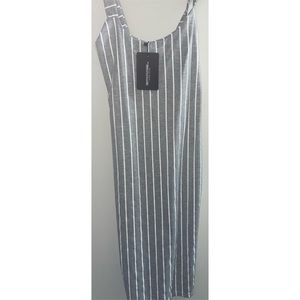 Stripe Grey Mid Dress